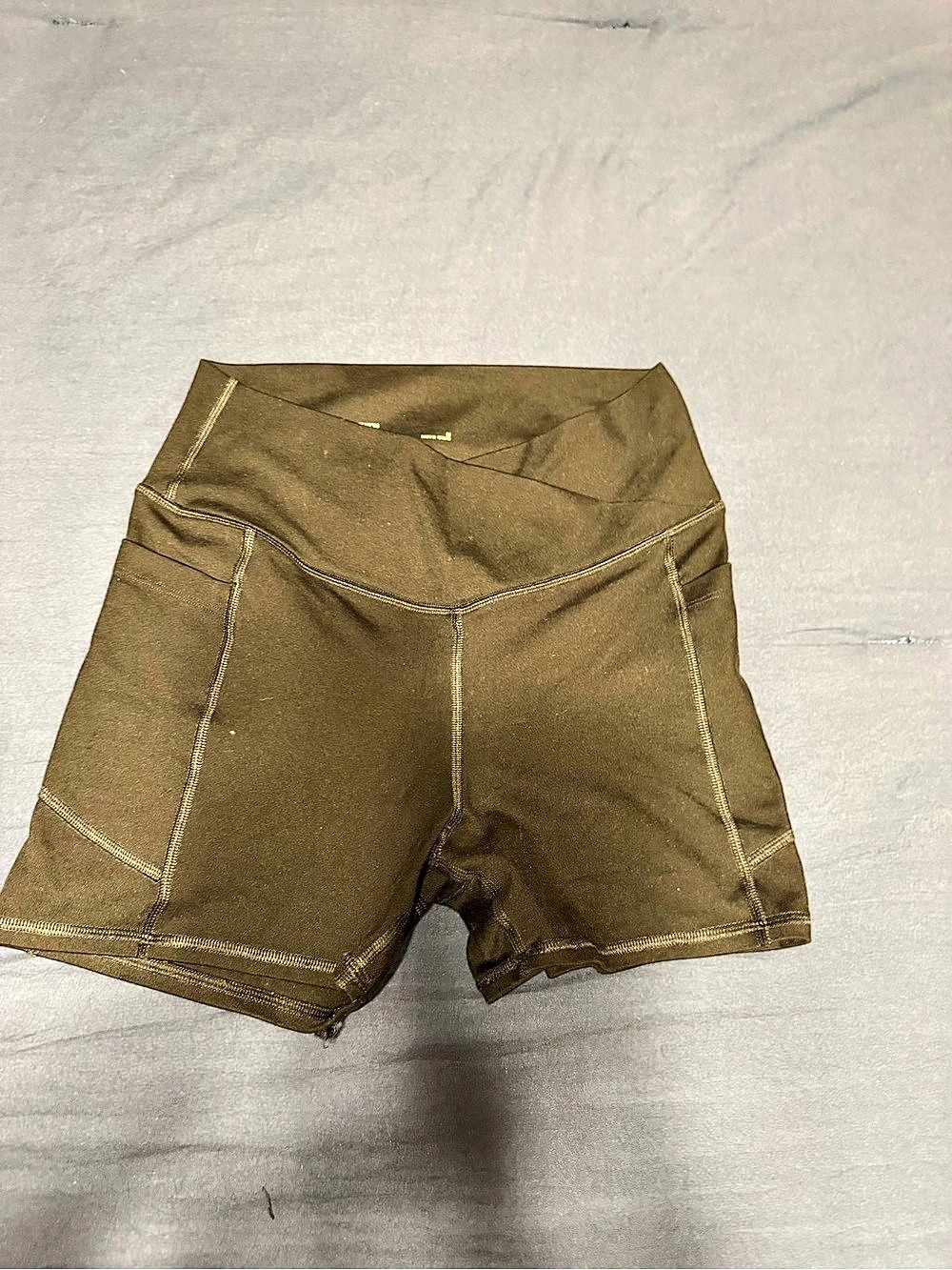 Aerie Crisscross Hourglass Booty Short Athletic Shorts in Brown